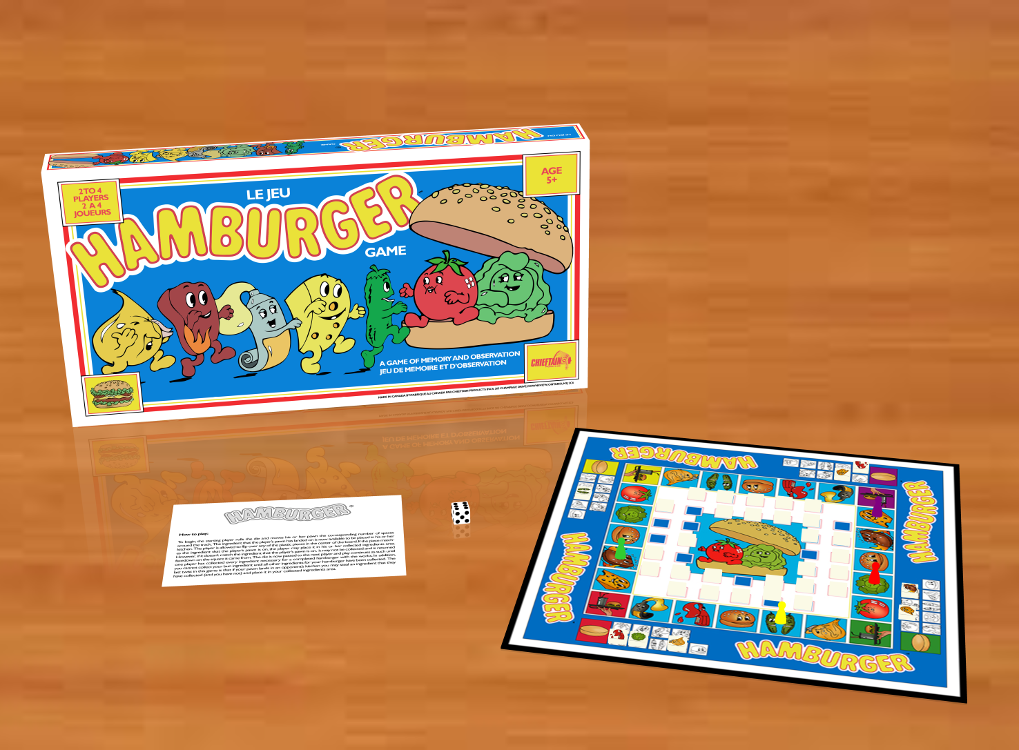 The Hamburger Game - digital board conversion (Tabletop Simulator)