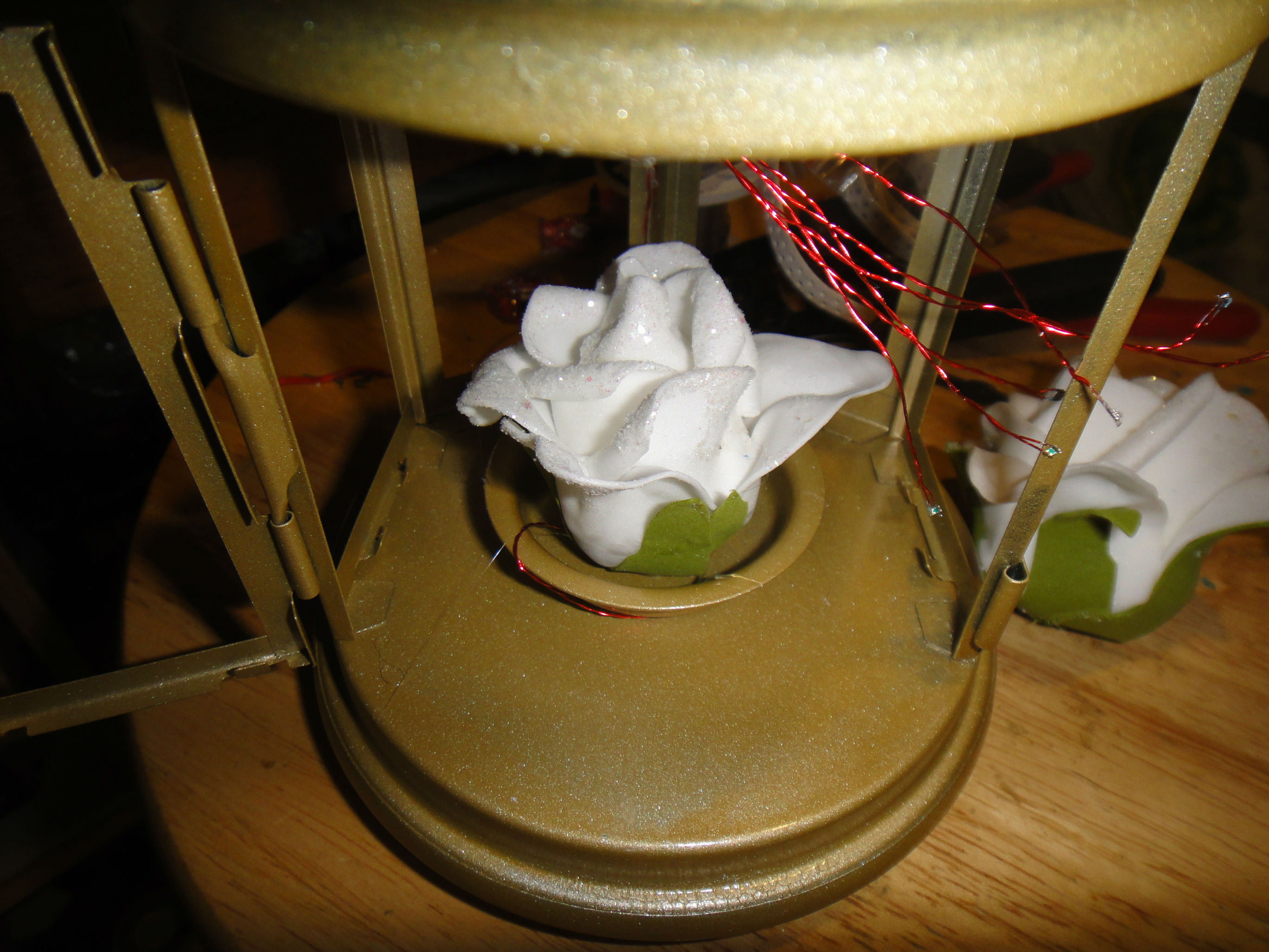 lantern flower glued