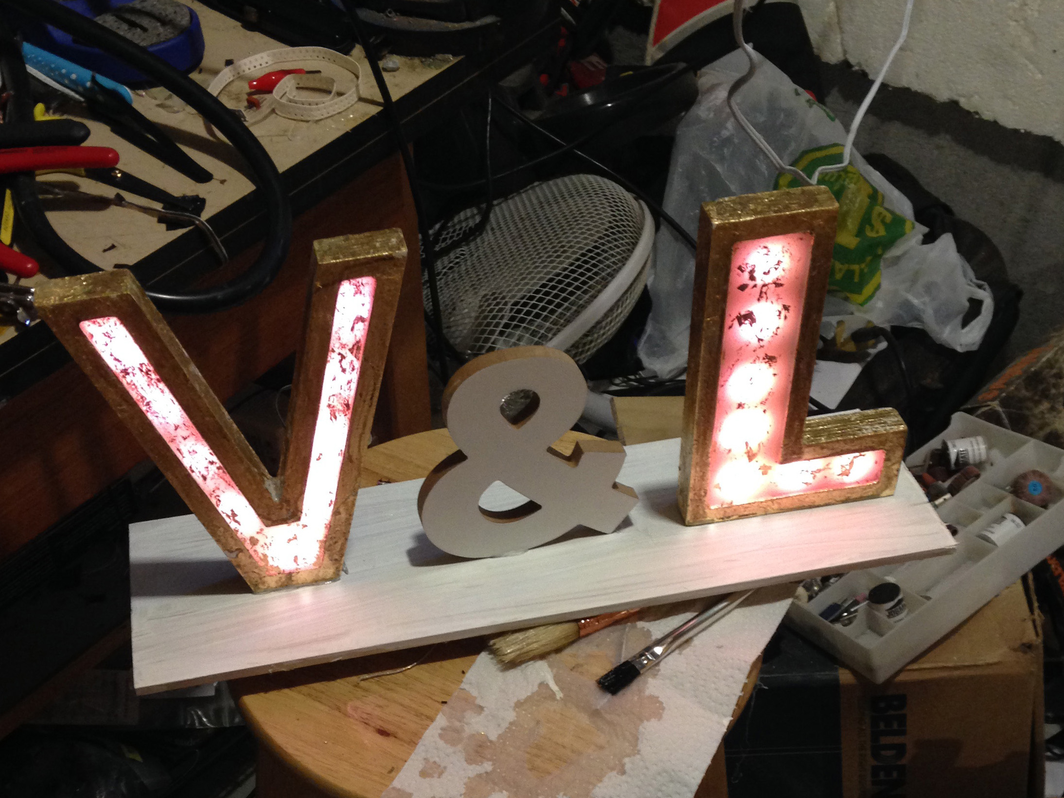 Animated LED Weddings Initials (WS2812B)