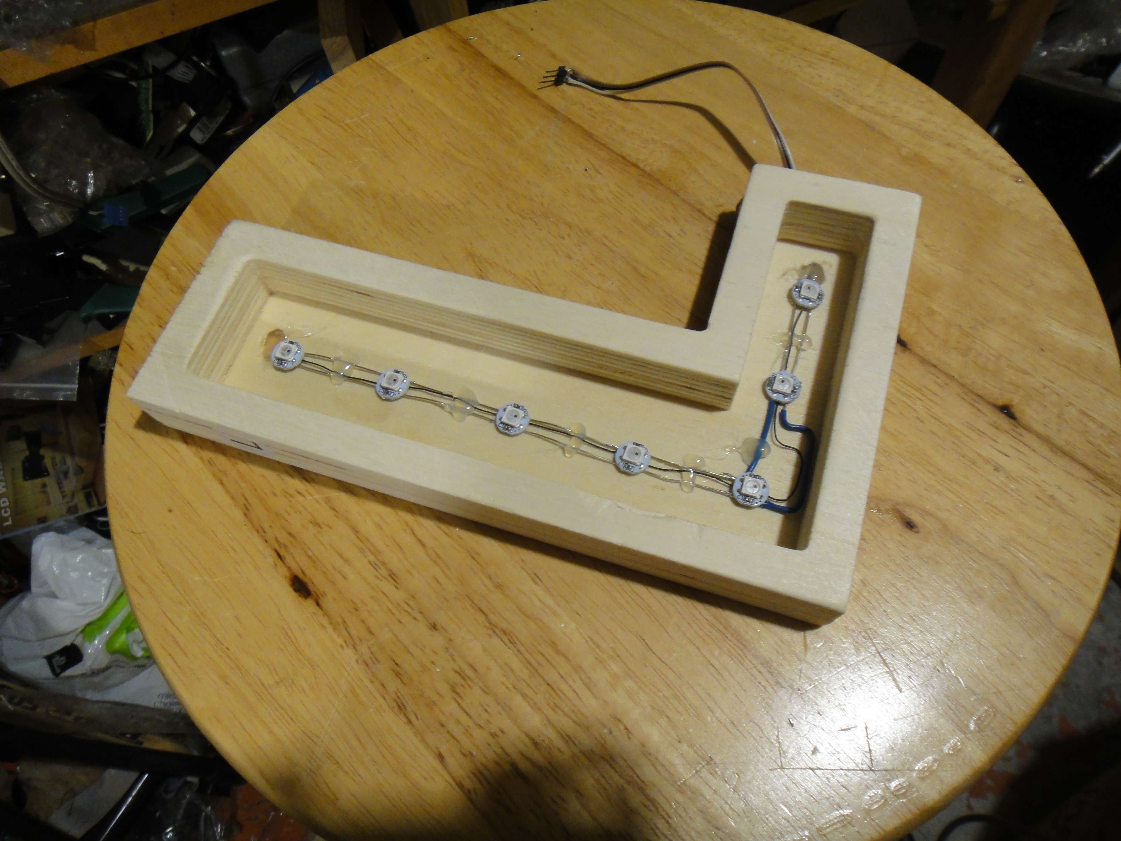 initials glued